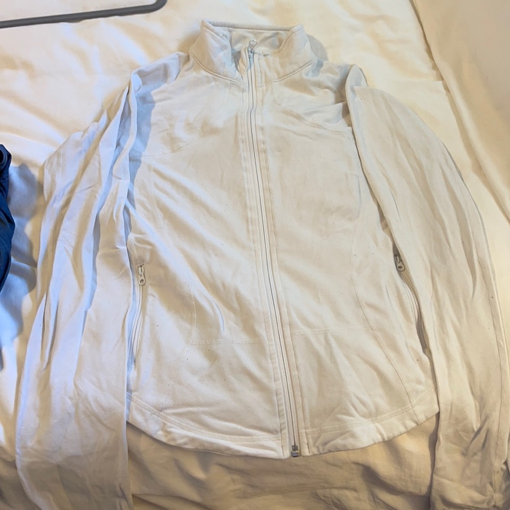 Lulu lemon white zip up